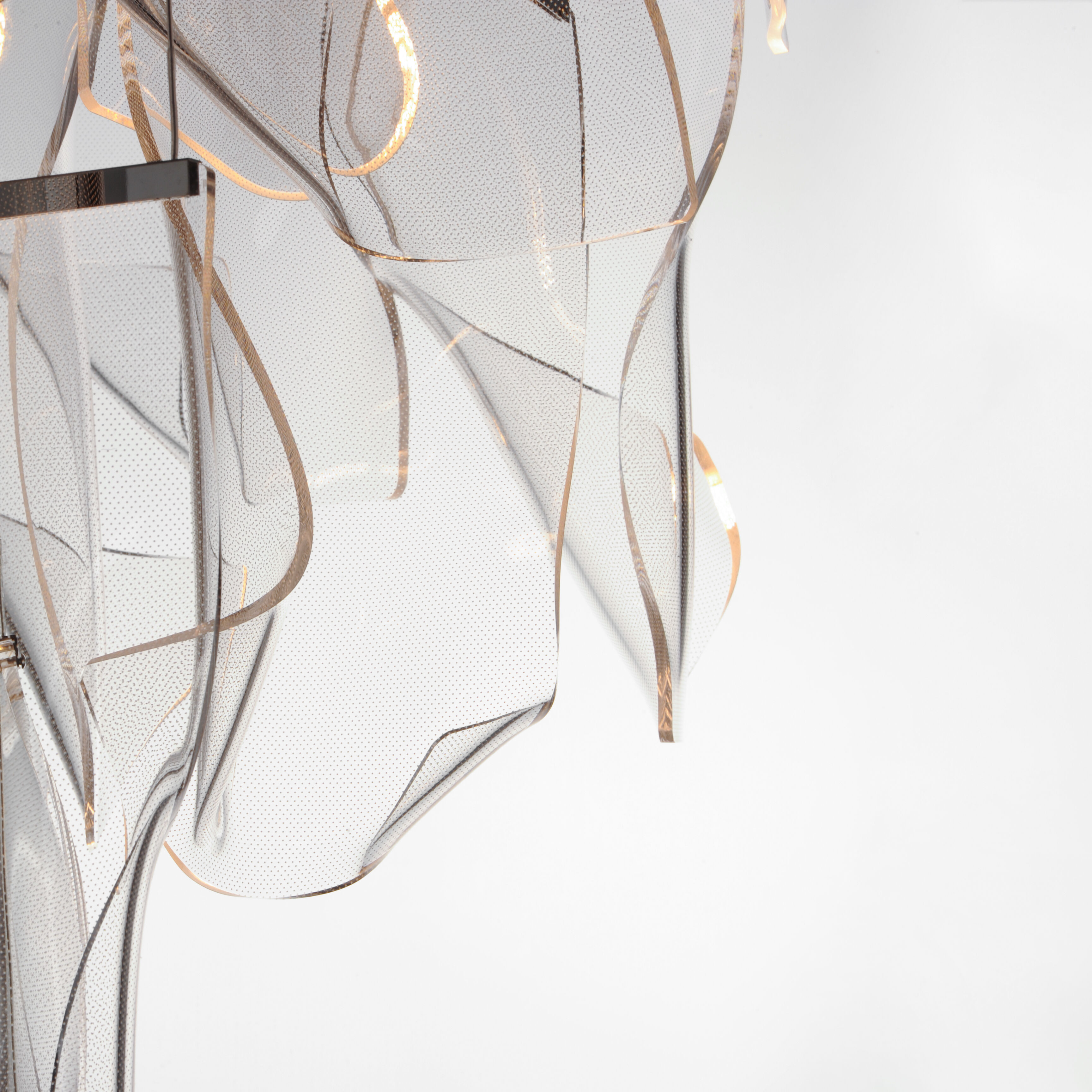 Rinkle LED 21.5 inch Brushed Gunmetal Multi-Light Pendant Ceiling Light