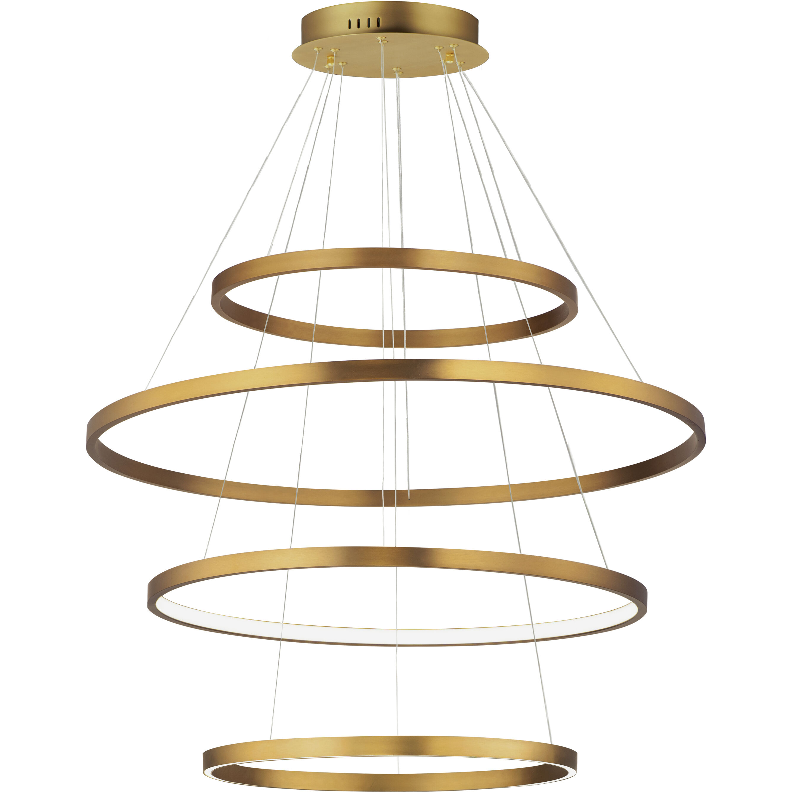 Groove 5CCT LED 40 inch Gold Multi-Light Pendant Ceiling Light