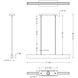 Lintel LED 47.25 inch Rosso Laterite and Gunmetal Linear Pendant Ceiling Light
