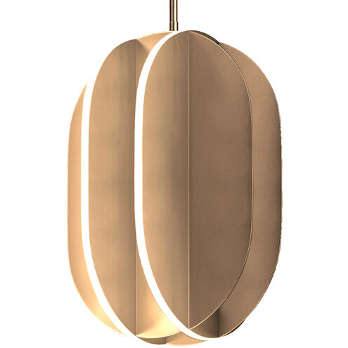 Interval LED 9.75 inch Satin Brass Single Pendant Ceiling Light