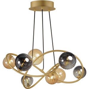 Planetary LED 33.75 inch Gold Chandelier Ceiling Light