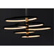 Hoopla LED 45.25 inch Black and Gold Multi-Light Pendant Ceiling Light