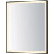 Framed 36 X 30 inch Black LED Mirror