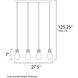Edison 4 Light 27.5 inch Polished Chrome Linear Pendant Ceiling Light