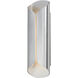 Folio LED 20 inch Satin Aluminum and White Outdoor Wall Mount