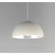 Hemisphere LED 31 inch Gloss White and Aluminum Single Pendant Ceiling Light