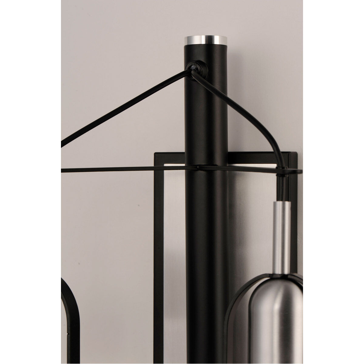 Capsule LED 12.5 inch Black and Brushed Aluminum Bath Vanity Light Wall Light