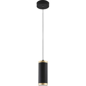 Cuff LED 3.25 inch Black and Gold Single Pendant Ceiling Light