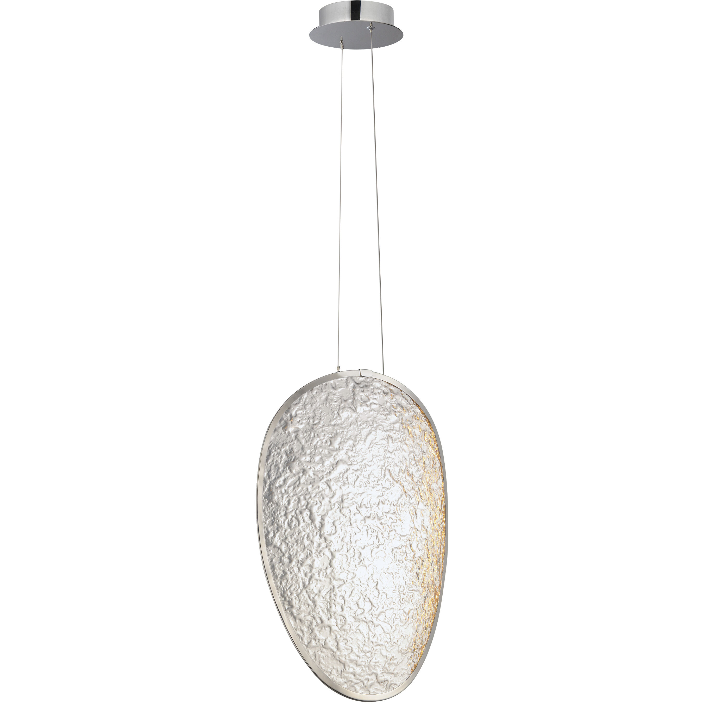 Moonscapes LED 6 inch Polished Chrome Single Pendant Ceiling Light