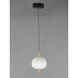 Quest LED 6.25 inch Black and Gold Mini Pendant Ceiling Light