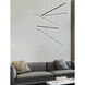 Hover LED 27.75 inch Black Multi-Light Pendant Ceiling Light