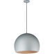 Palla LED 19.75 inch Dark Gray and Coffee Single Pendant Ceiling Light in Dark Grey and Coffee