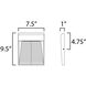 Steps LED 9.5 inch Black Outdoor Wall Mount