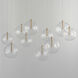 Global LED 41.75 inch Natural Aged Brass Multi-Light Pendant Ceiling Light