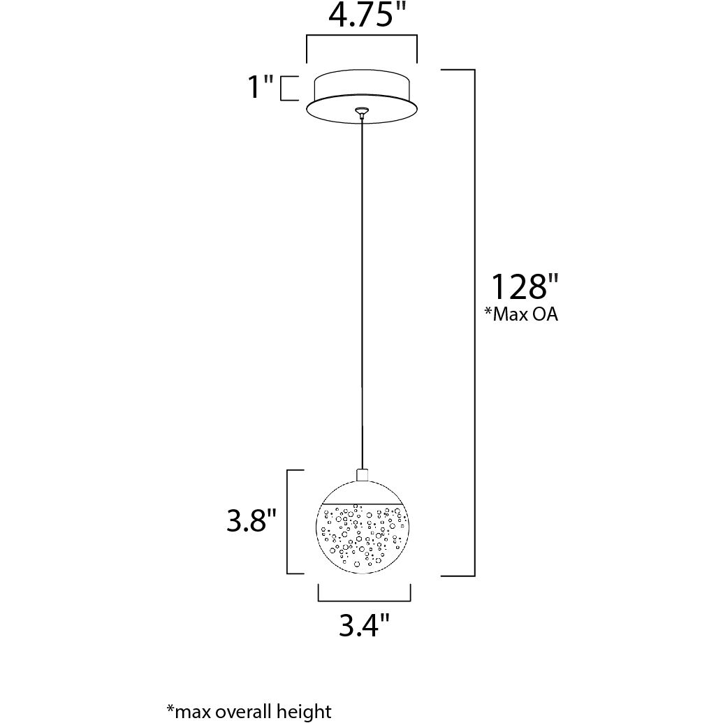 Orb II LED 5.5 inch Polished Chrome Single Pendant Ceiling Light