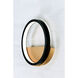 Hoopla LED 11.75 inch Black and Gold ADA Wall Sconce Wall Light