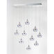 Swank LED 12.5 inch Polished Chrome Multi-Light Pendant Ceiling Light