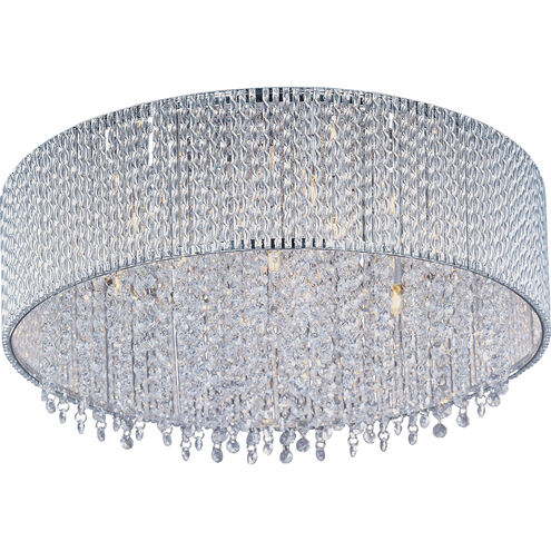 Spiral 7 Light 17 inch Polished Chrome Flush Mount Ceiling Light