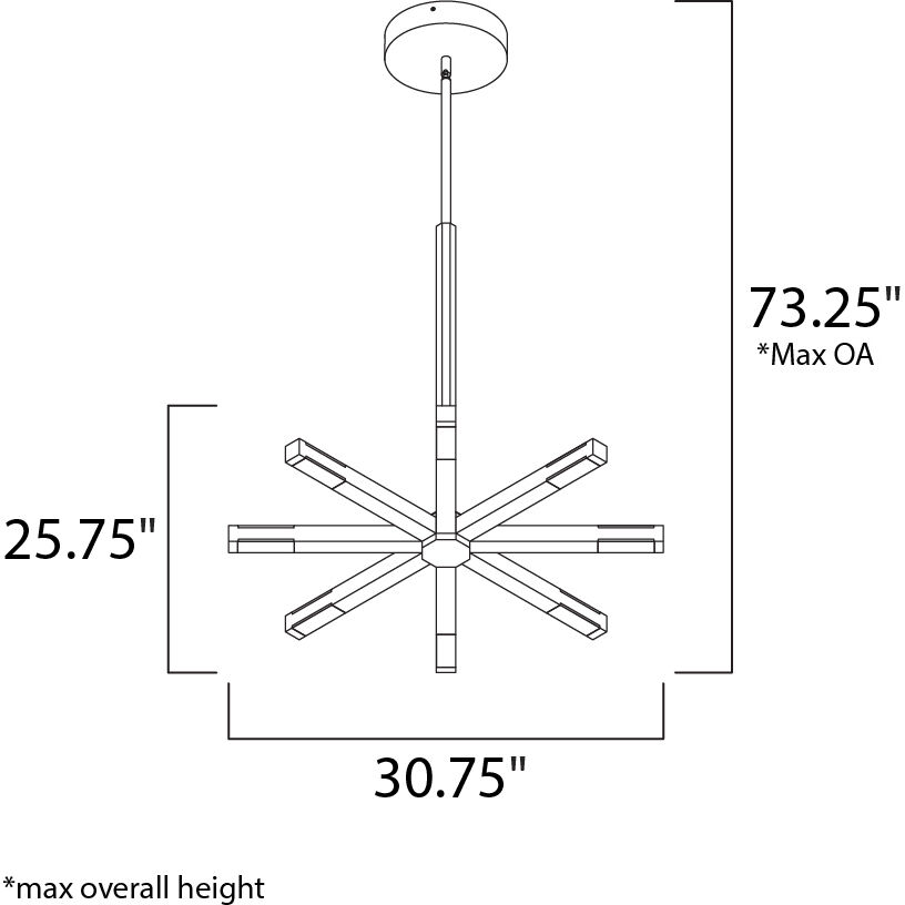 Spoke LED LED 30.75 inch Matte White Single Pendant Ceiling Light