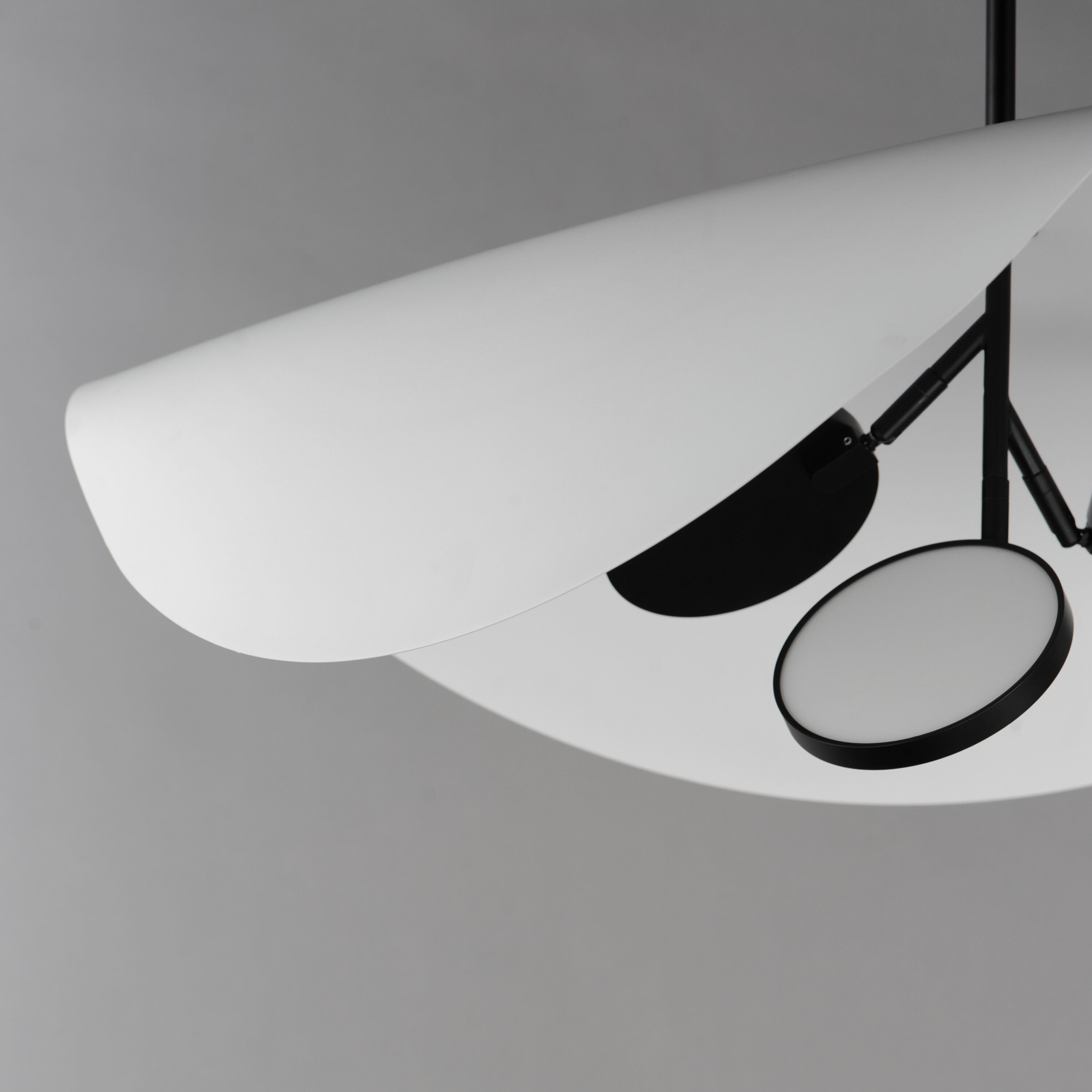 Carmen LED 32 inch Black Single Pendant Ceiling Light in White/Black