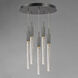 Scepter LED 13 inch Black Chrome Multi-Light Pendant Ceiling Light in Bubble