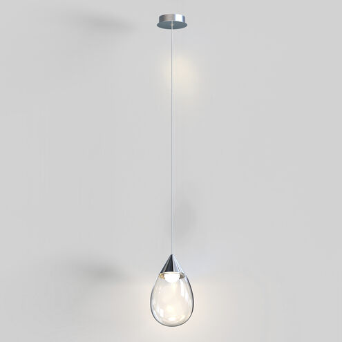 Dewdrop LED 7.75 inch Polished Chrome Single Pendant Ceiling Light