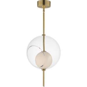 Martini LED 11.75 inch Natural Aged Brass Single Pendant Ceiling Light
