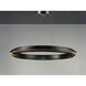 Echo LED 40 inch Brushed Gunmetal Suspension Pendant Ceiling Light