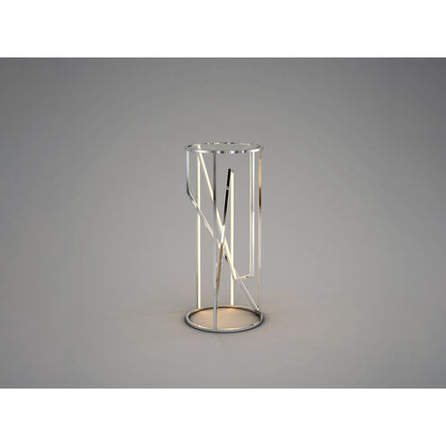 Trapezoid 29.5 X 15.75 inch Polished Chrome Accent Table