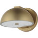 Cauldron LED 7 inch Gold Outdoor Wall Mount