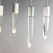 Quartz LED 39.25 inch Polished Chrome Multi-Light Pendant Ceiling Light