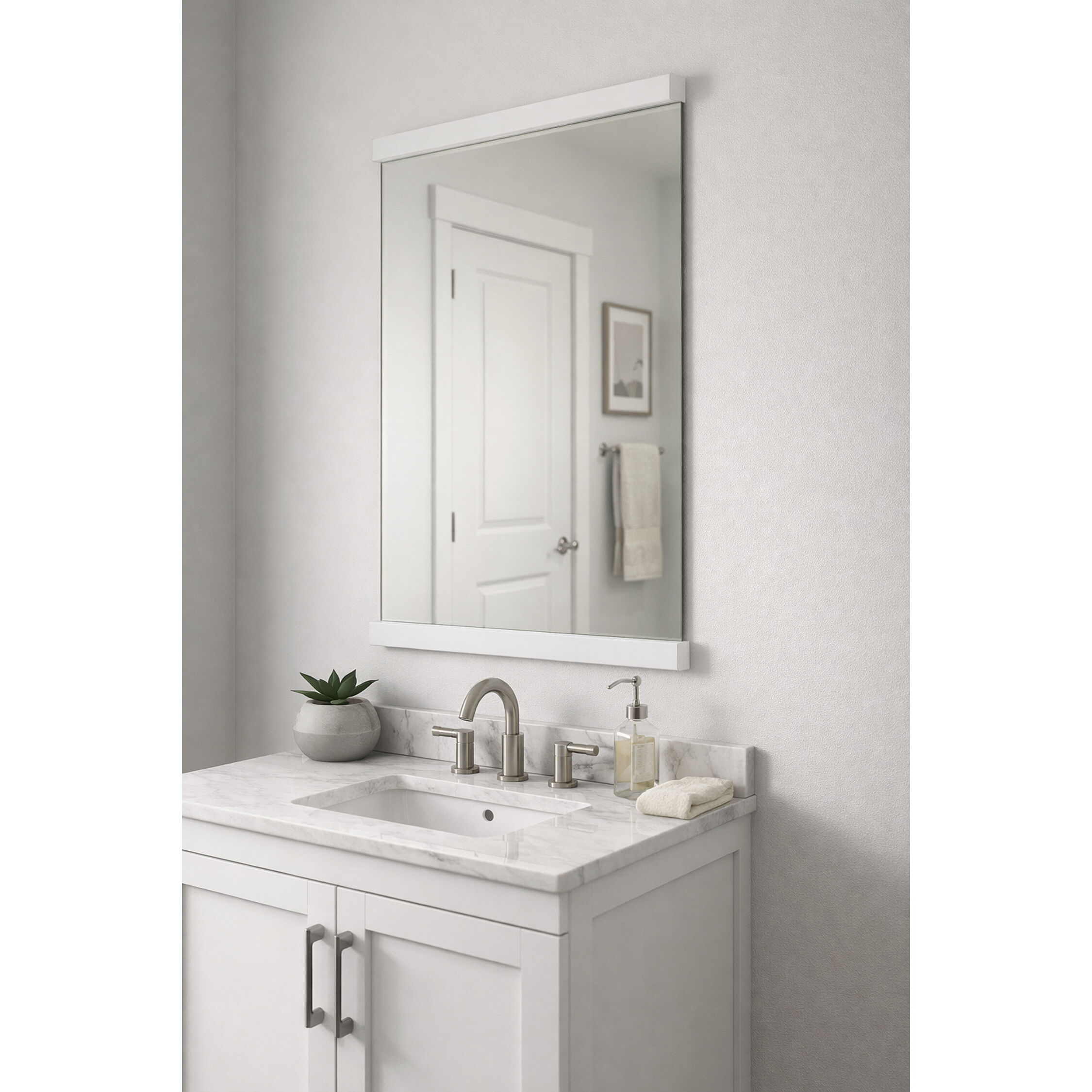 Luminance 38.75 X 30 inch Polished Chrome LED Wall Mirror