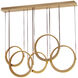 Tether LED 7.75 inch Natural Aged Brass Multi-Light Pendant Ceiling Light