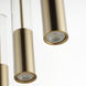 Torch LED 28 inch Satin Brass Linear Pendant Ceiling Light