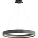 Souffle LED 33 inch Gray Ring Pendant Ceiling Light