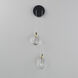 Pebble LED 4.75 inch Black and Polished Gold ADA Wall Sconce Wall Light in Clear Crystal