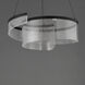 Sonata LED 23.5 inch Black Multi-Light Pendant Ceiling Light in Patterned Acrylic