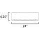 Echo LED 24 inch White and Black Flush Mount Ceiling Light in White/Black