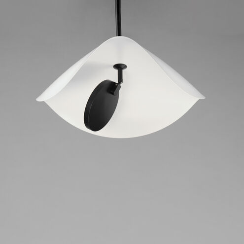 Carmen LED 16.5 inch Black Single Pendant Ceiling Light in White/Black