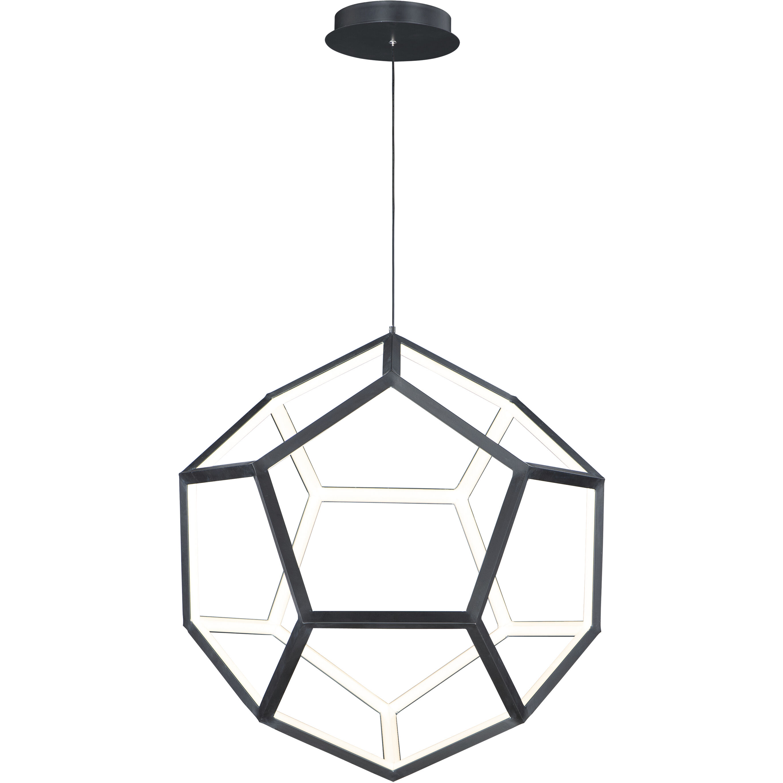 Penta LED 22 inch Black Pendant System Ceiling Light