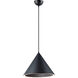 Abyss LED 15.75 inch Black Single Pendant Ceiling Light
