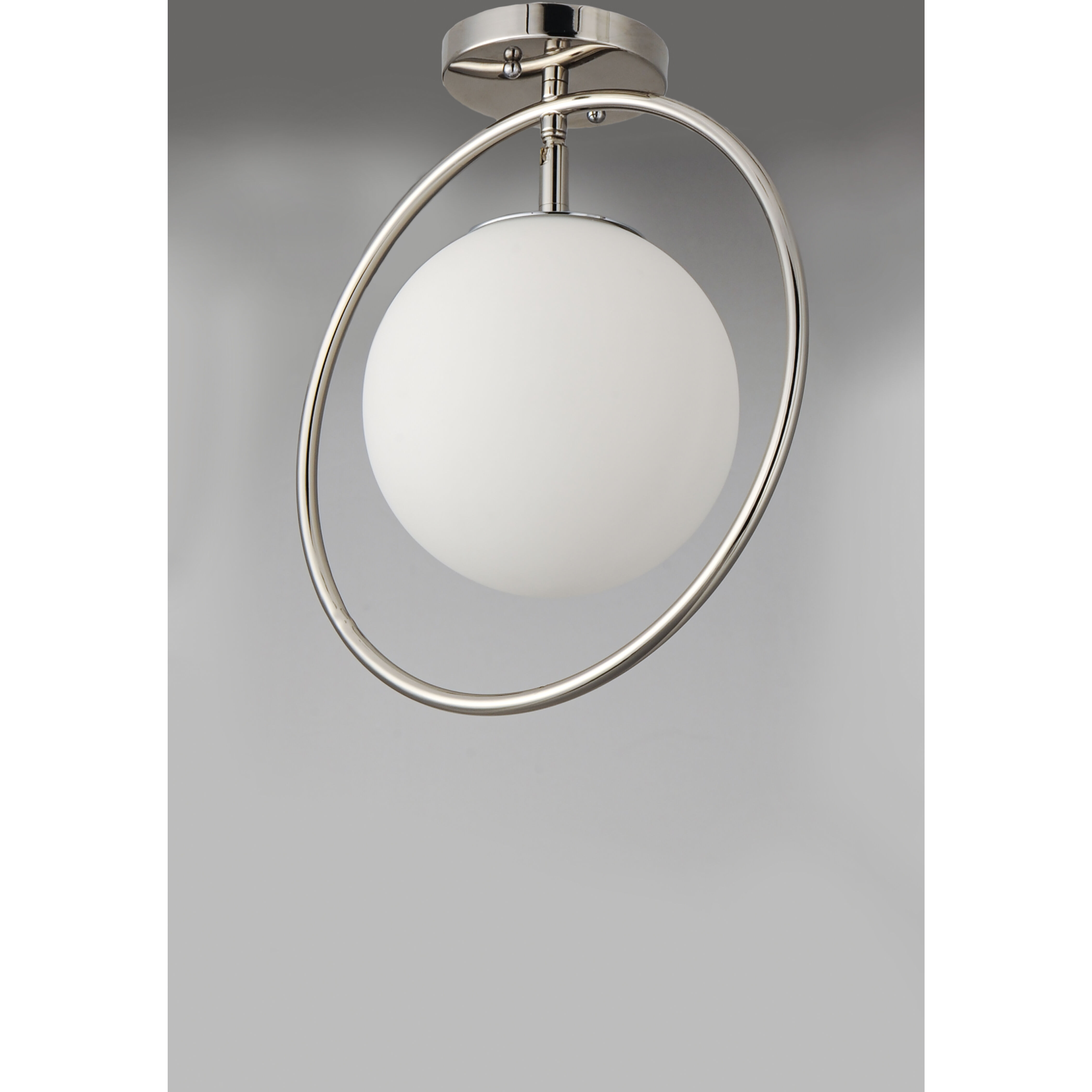 Revolution 1 Light 13 inch Polished Nickel Flush Mount Ceiling Light