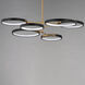 Hoopla LED 47.25 inch Black and Gold Single Pendant Ceiling Light in Black/Gold