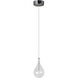 Larmes LED 4.5 inch Polished Chrome Single Pendant Ceiling Light