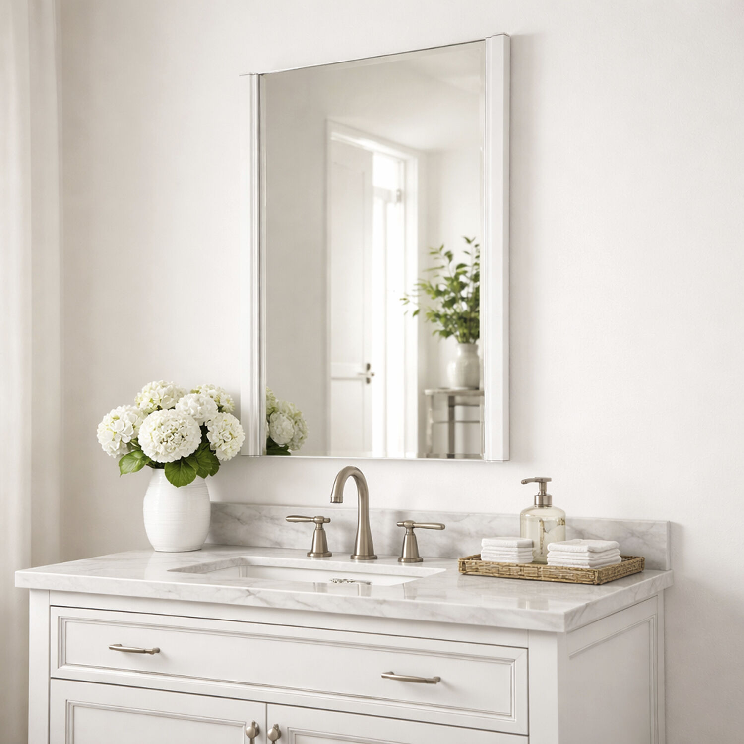 Luminance 42 X 24 inch Polished Chrome LED Wall Mirror