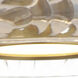 Elysian LED 5.5 inch Natural Aged Brass Flush Mount Ceiling Light