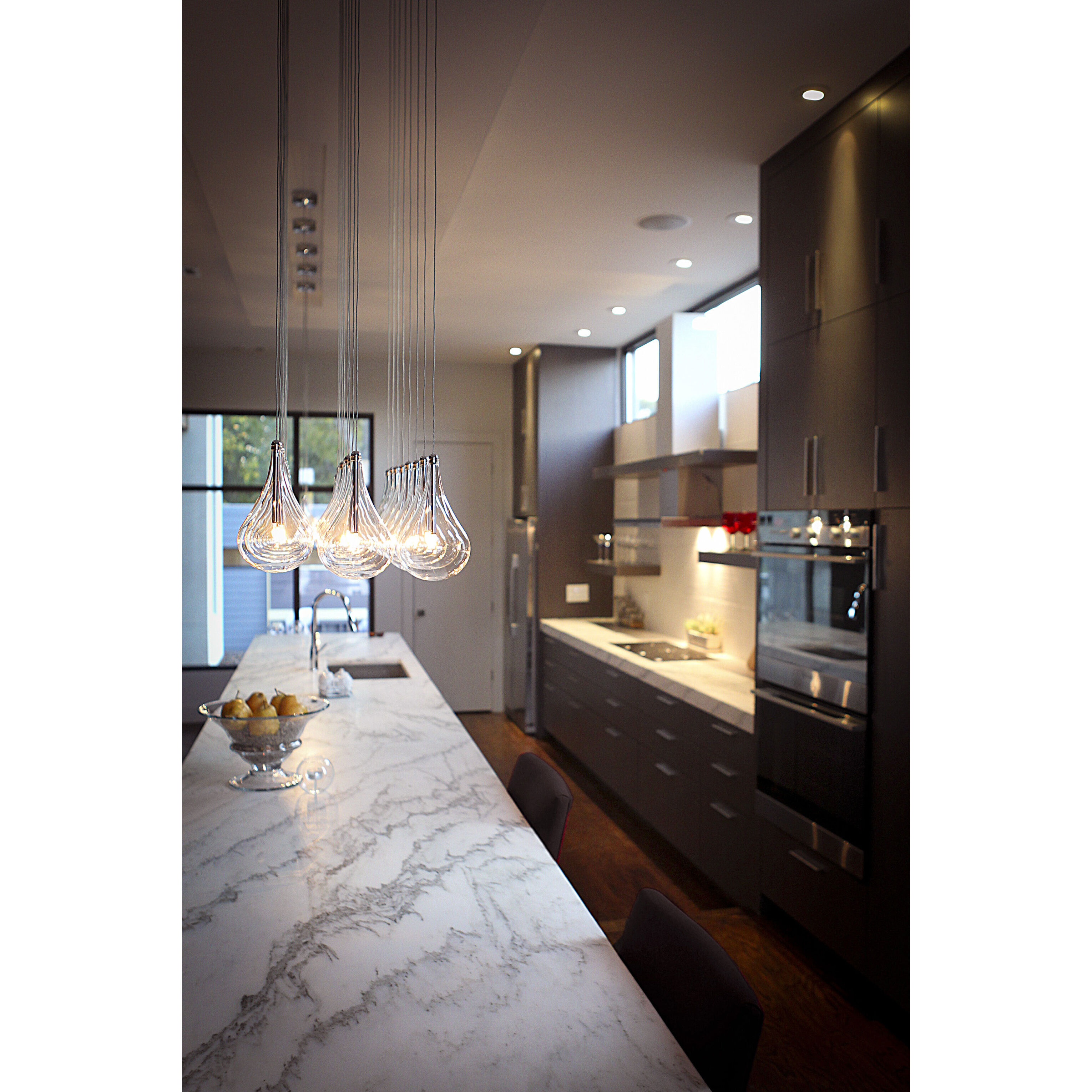 Larmes 24 Light 37.5 inch Polished Chrome Linear Pendant Ceiling Light