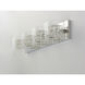 Gem 4 Light 31 inch Polished Chrome Bath Vanity Light Wall Light in Silver
