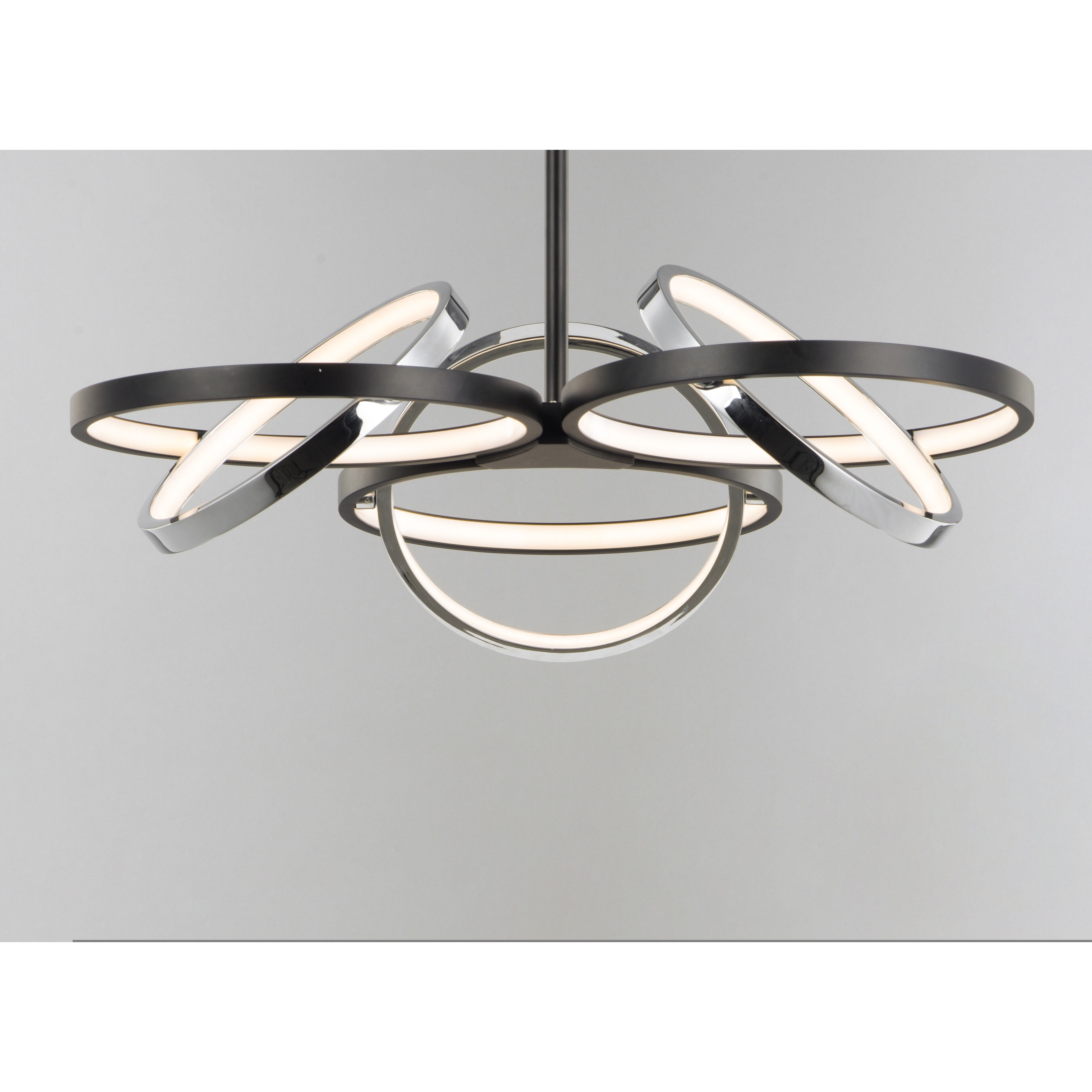 Gyro II LED 26 inch Black and Polished Chrome Single Pendant Ceiling Light