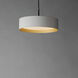 Echo LED 16 inch White and Gold Single Pendant Ceiling Light in White/Gold